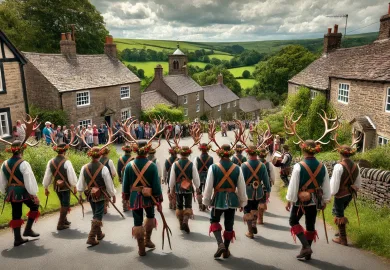 Abbots Bromley Horn Dance Staffordshire England