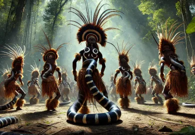 Black Snake Dance Papua New Guinea