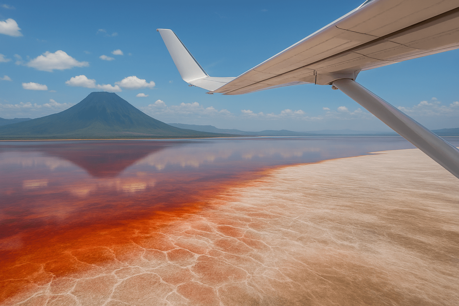 Lake Natron Tanzania Plane