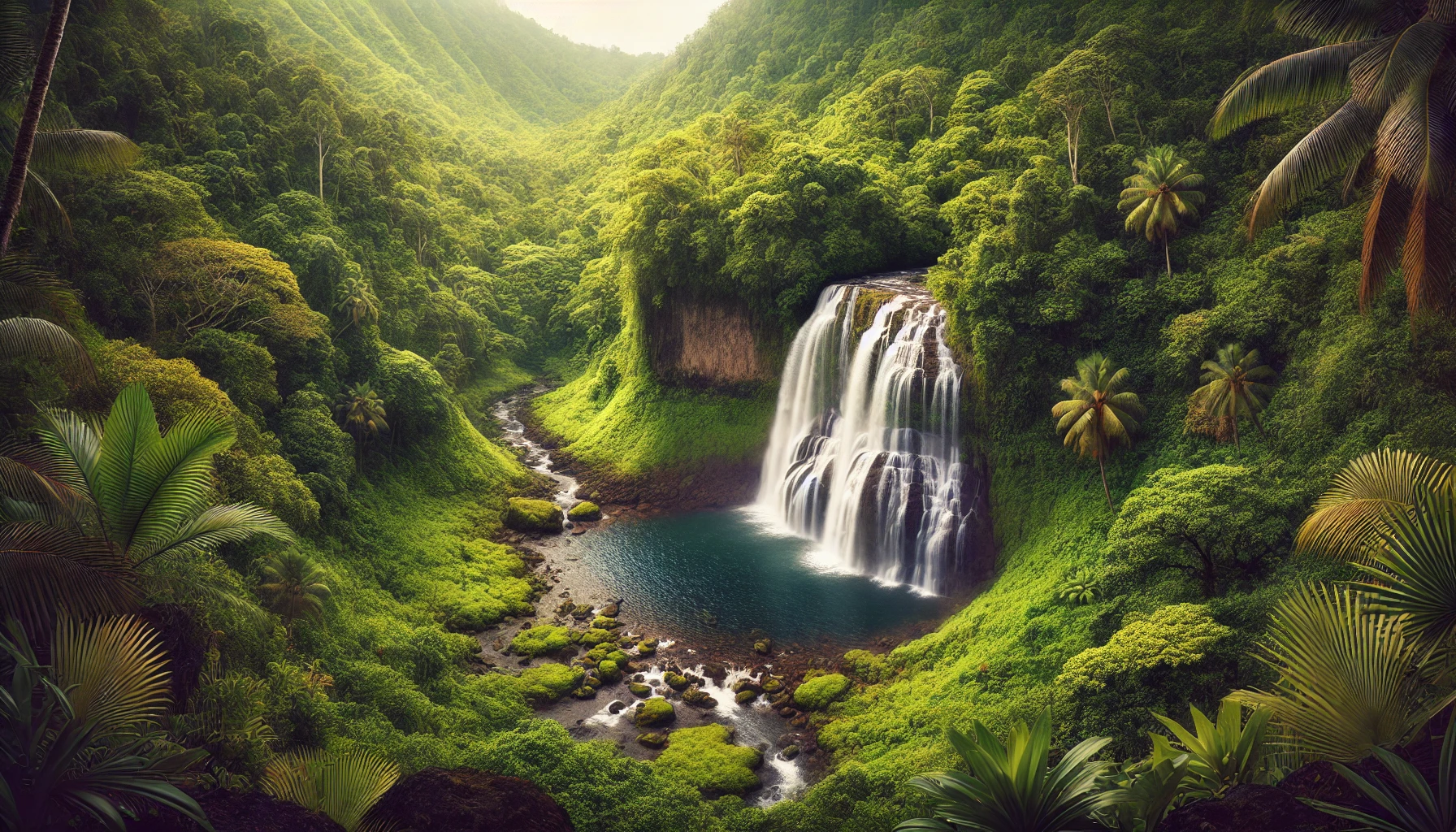 Micronesia Ponphei Waterfall