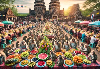 Monkey Buffet Festival Thailand