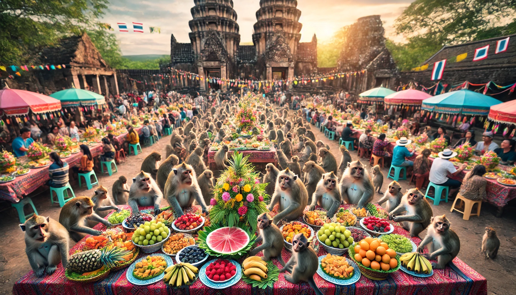 Monkey Buffet Festival Thailand