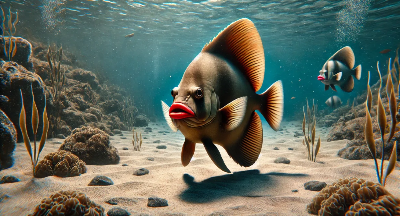 Red-Lipped Batfish (Ogcocephalus darwini)