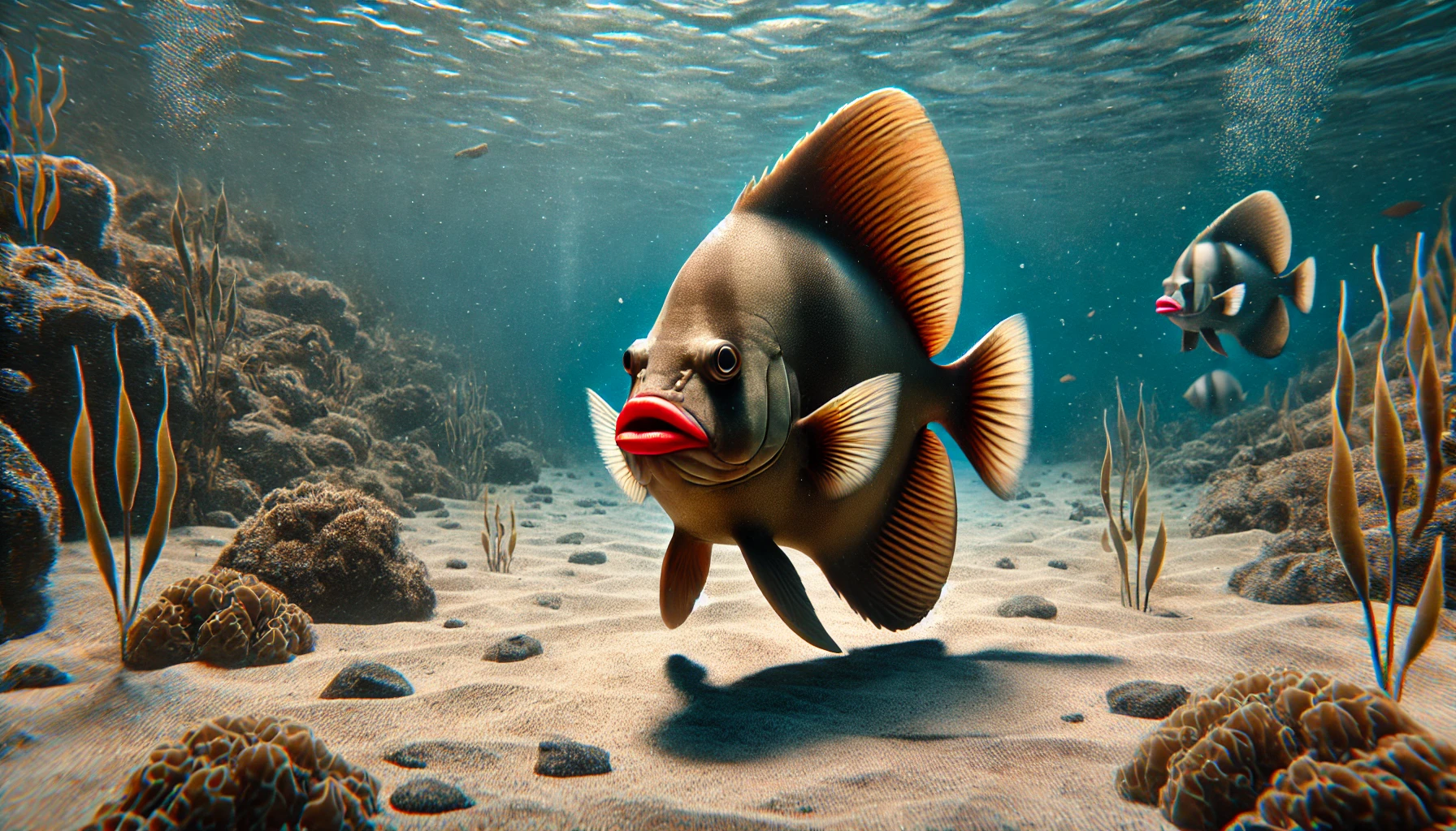 Red-Lipped Batfish (Ogcocephalus darwini)